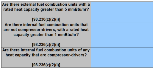 Image of Table Z.2 External combustion units with a heat capacity greater than 5 mmBtu/hr or Internal combustion units greater than 1 mmBtu/hr 